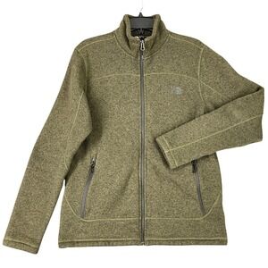 The North Face Mens Sweater Jacket Full Zip Green‎ M Medium Outdoor